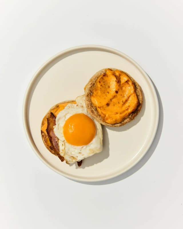 Buffalo Garlic Bread Breakfast Sandwich